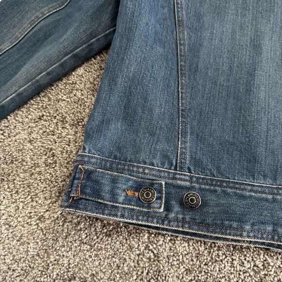 The Limited Denim Jean Jacket Blue Cotton Long Sleeve Women’s Size Medium - Picture 8 of 14